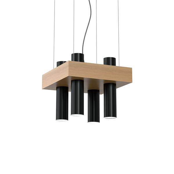 Nowoczesna lampa wisząca WEST BLACK 4xGU10 MLP5512