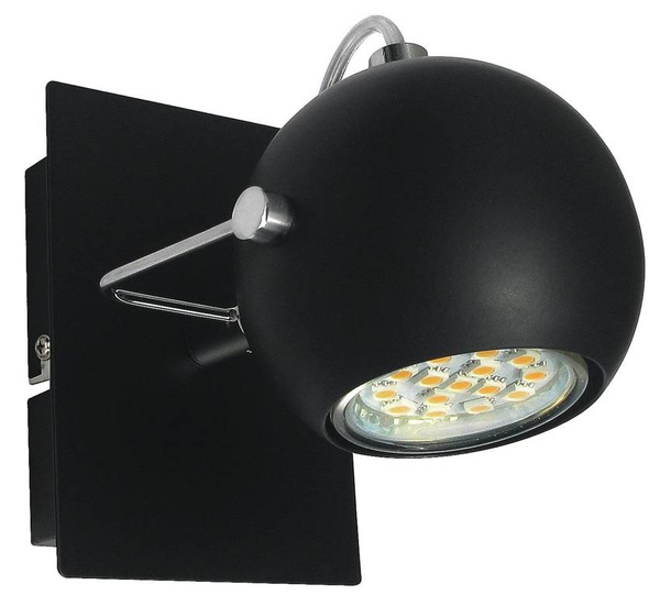 LAMPA ŚCIENNA KINKIET CANDELLUX TONY 91-25005  LED GU10 CZARNY MATOWY