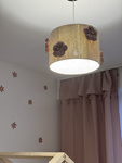 Lampa wisząca do pokoju dziewczynki w stylu Boho Kwiatki Brudny Róż 35 cm