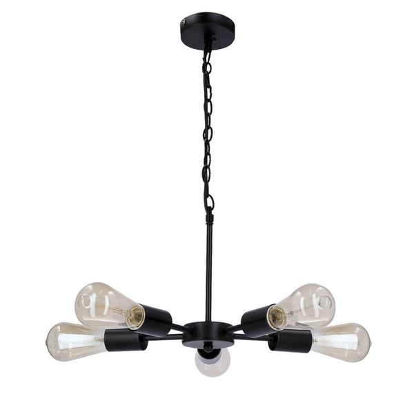 SPARTA LAMPA WISZĄCA CZARNY 5X60W E27