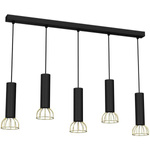 Lampa wisząca DANTE, MLP7250, czarny/złoty, 5x8W LED GU10