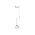 Lampa wisząca DANTE, MLP7254, biały/złoty, 1x8W LED GU10