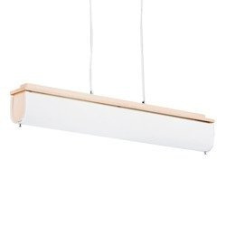 Nowoczesna lampa BAZYL drewno/biały szer. 88cm