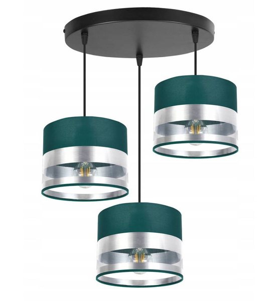 Elegancka Lampa z Transparentnymi Detalami na Nowoczesnych Abażurach