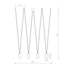 Lampa wisząca nad wyspę MORE EYE IV regulowana 4x GU10 10W | czarny