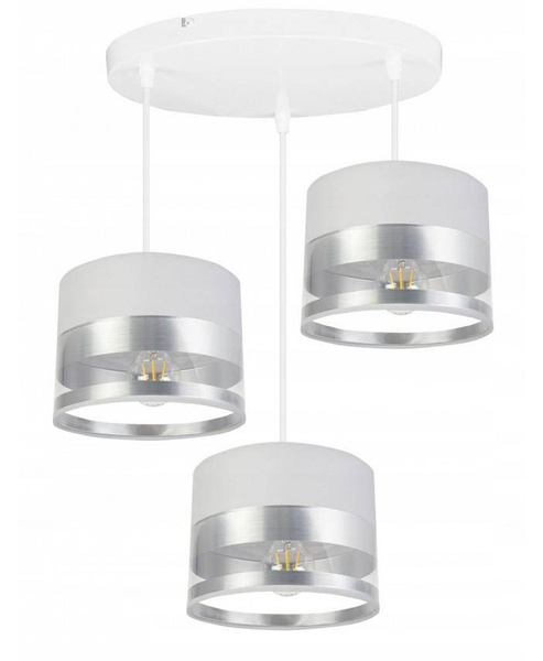 Elegancka Lampa z Transparentnymi Detalami na Nowoczesnych Abażurach