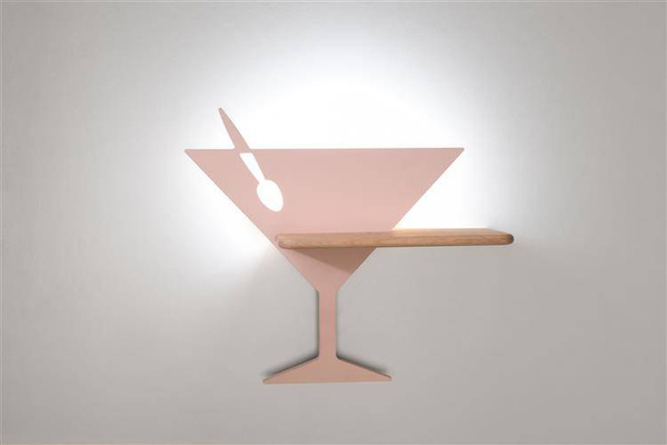 Kinkiet różowy LED półeczka lampka Piccolo 21-03553