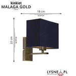 Lampa ścienna MALAGA GOLD
