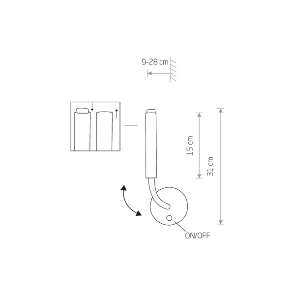 Kinkiet nowoczesny rurki STALACTITE BRASS  I czarny/mosiądz