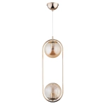 Lampa wisząca ALFA OVAL DUAL ZŁOTA 2xE14 19cm | 62250