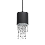 Nowoczesna lampa wisząca ALMERIA BLACK/SILVER 1xE27 MLP6429
