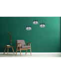 Elegancka Lampa Wisząca ze Srebrzystymi Detalami na Abażurach