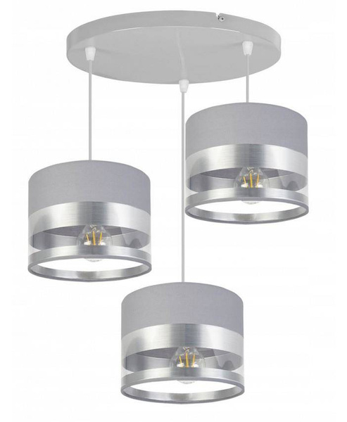 Elegancka Lampa z Transparentnymi Detalami na Nowoczesnych Abażurach