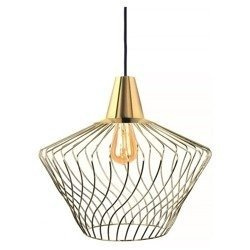 Lampa wisząca druciana zwis nowoczesna WAVE S złoty śr. 40cm