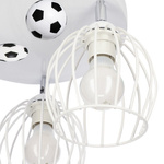 Lampa sufitowa do pokoju chłopca niebieska z motywem piłkarskim Mundial 3xE27