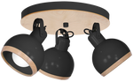 Lampa sufitowa nowoczesna plafon kula OVAL III śr. 35cm | czarny
