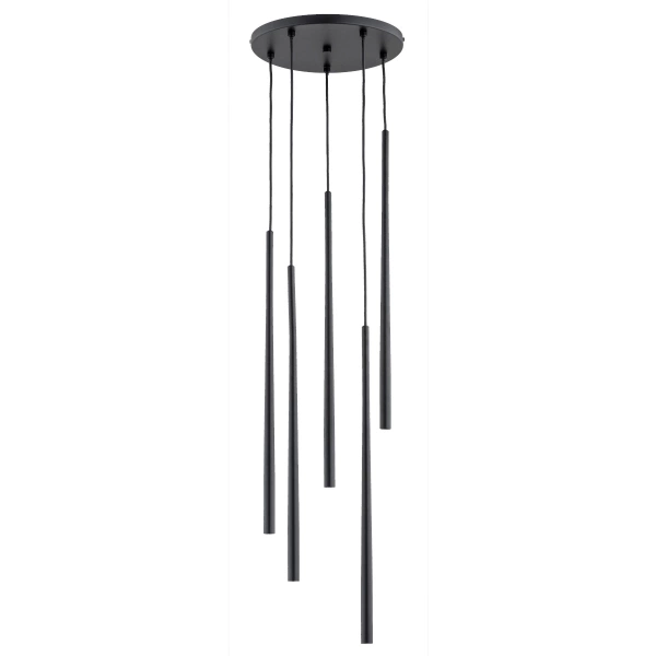 Lampa wisząca ALFA CARMEN CZARNA 5xG9 LED 30cm | 63147