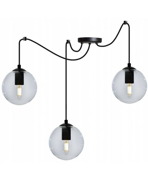 Industrialna lampa typu pająk szklane klosze kolory do wyboru