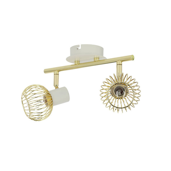 Lampa ścienna 2xE14 26cm Oslo 92-61805 Listwa Biały/Złoty