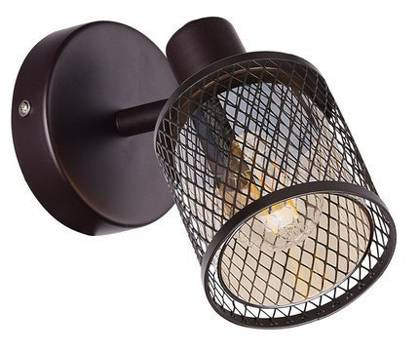 Kinkiet CANABERA 1xE14 kawowe złoto/bursztynowy 91-81377