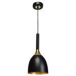 Nowoczesna lampa wisząca CLARK BLACK/GOLD 1xE27 MLP6221