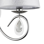 Nowoczesna lampa ścienna IZYDA I srebrny śr. 28cm