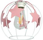 Lampa sufitowa do pokoju dziewczynki różowa w gwiazdki koło 3