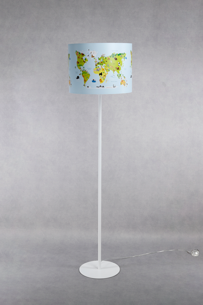 Dziecięca lampa podłogowa Mapa Świata