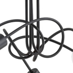 Stylowy żyrandol 5 punktowy E27 LUPO wys.32 cm | czarny