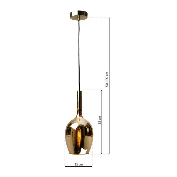 Lampa wisząca LUGANO, złota, 1x40W E14, ML8815