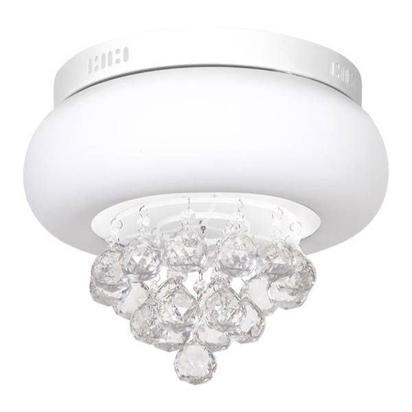 Lampa sufitowa plafon kryształy LUX BIANCO 18W LED 4000K | biały