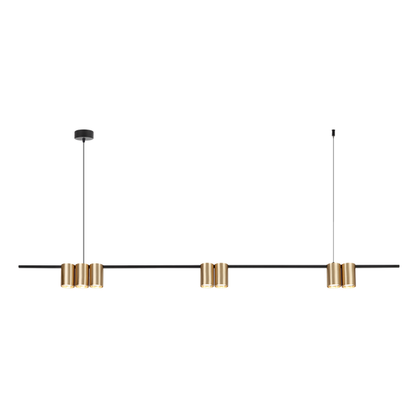 Lampa wisząca (listwa) GENESIS BLACK GOLD 7xGU10