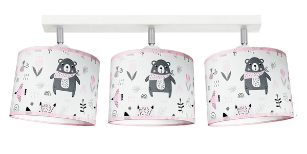 Lampa dla dziewczynki z motywem misia Teddy Pink 3 Koło