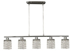 Lampa wisząca chrom z kryształkami białymi 5x40W Royal Candellux 35-28115