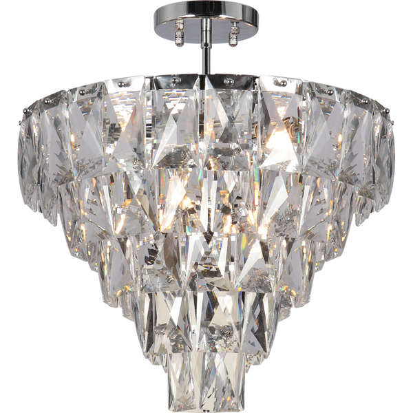 Lampa sufitowa CHELSEA, chrom/transparentny, 6x40W E14, ML8811