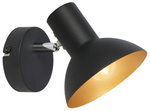 Lampa ścienna kinkiet 1X40W E27 czarny + złoty metal DISO 91-63410
