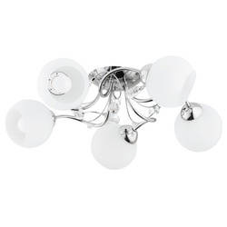 Lampa sufitowa do salonu LIVIA 5x E27 wys. 20cm | chrom