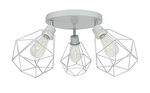 Lampa sufitowa do pokoju dziecka szara w stylu loft druciak Carmen 3xE27