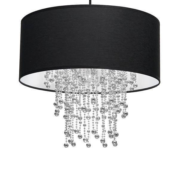 Nowoczesna lampa wisząca ALMERIA BLACK/CHROME 1xE27 MLP6431