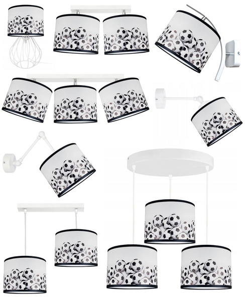 Lampa sufitowa do pokoju piłkarza Mundial 3xE27