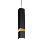 Nowoczesna lampa wisząca VIDAR BLACK/GOLD 1xGU10 MLP6279