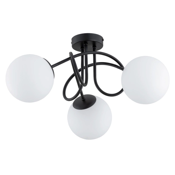 Lampa sufitowa ALFA BANKO CZARNO-BIAŁA 3xE14 50cm | 62364