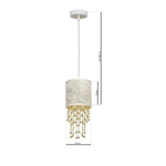 Nowoczesna lampa wisząca ALMERIA WHITE/GOLD 1xE27 MLP6444
