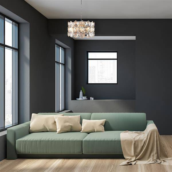 Lampa wisząca żyrandol glamour AUSTIN CHROME ML5989