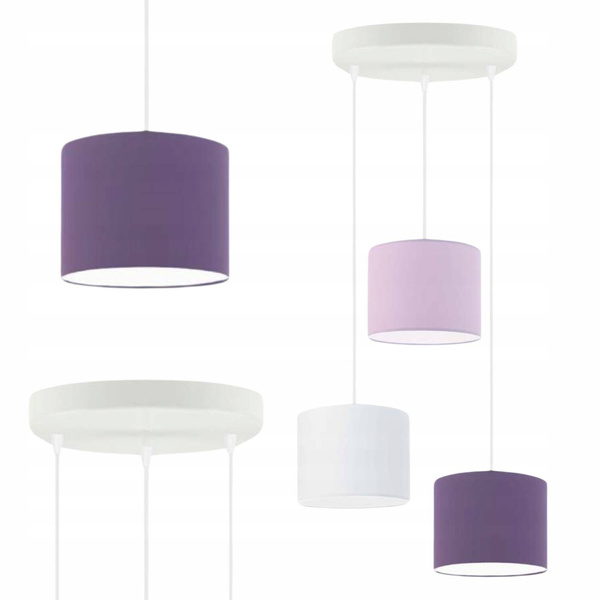 Lampa wisząca do pokoju dziecka  musztardowe abażury Cukierkowy Cylinderek