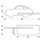 Lampa kinkiet półeczka 5W LED 4000K IQ Kids Car 21-84798