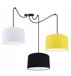 Lampa wisząca do pokoju dziecka niebieskie abażury Pająk 3xE27 led