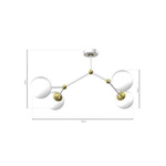 Lampa sufitowa JOY WHITE / GOLD 4xE14