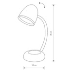 Retro lampka biurkowa POCATELLO E27 18W wys. 36cm | biały