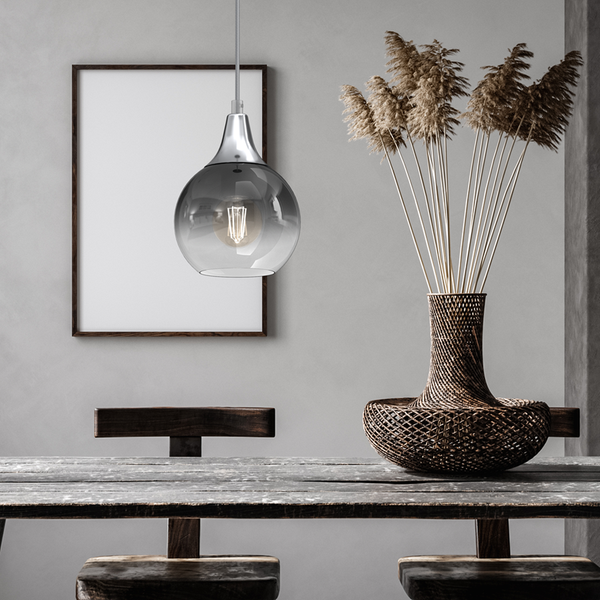 Lampa wisząca MONTE SILVER, 15 cm, MLP8321, srebrna, 1x60W E27